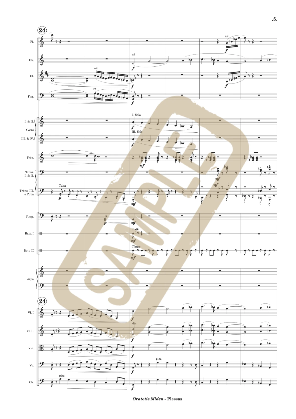 Watermarked score excerpt from Zero Visibility